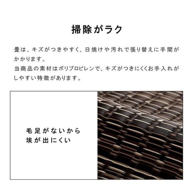 洗える カーペット ダイニング ラグ 敷詰 丈夫 日本製 国産 除菌スプレー対応 ござ アウトドア ペット 江戸間3畳（約174×261cm）