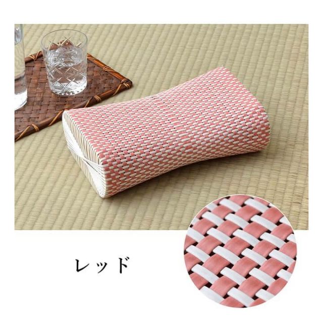 枕 まくら  PPまくら PP枕 籐枕風 ピロー 通気性 蒸れない ポリプロピレン 軽い 丈夫 手編み 約30×20cm