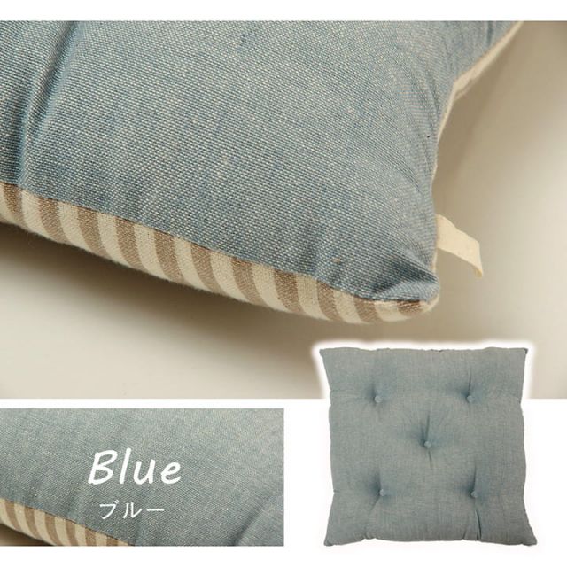クッション シート 椅子 日本製 オーガニックコットン 綿100% 無地 洗える 約40×40cm