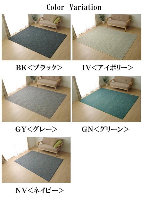 スーパSALE10倍＆4時間限定10％OFF ラグ カーペット 無地 シンプル バンブー 竹 『DXフォース』 約190×190cm
