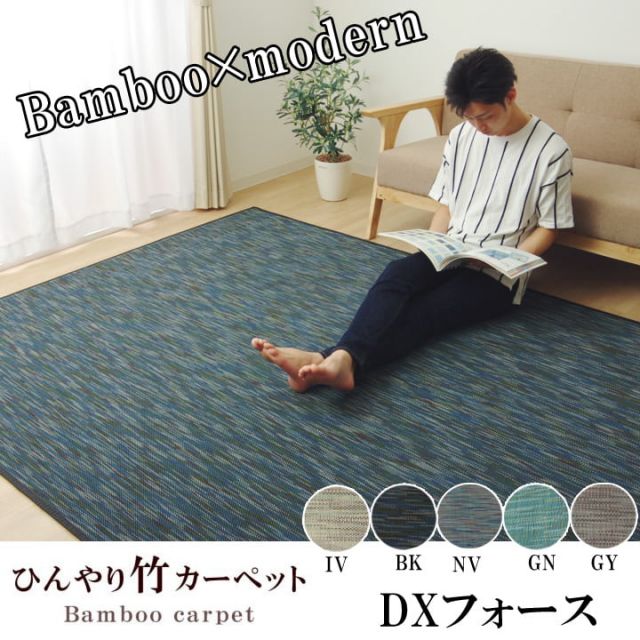 ラグ カーペット 無地 シンプル バンブー 竹 『DXフォース』 約95×150cm