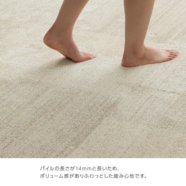 カーペット ウィルトンカーペット ホワイトインテリア ブロック柄 約200×250cm