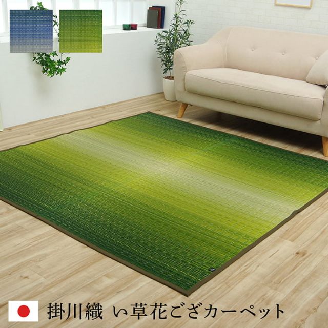 敷物 花ござ 国産 純国産 日本製 い草 掛川織 モダン 抗菌防臭 自然素材 江戸間1畳 約87×174cm