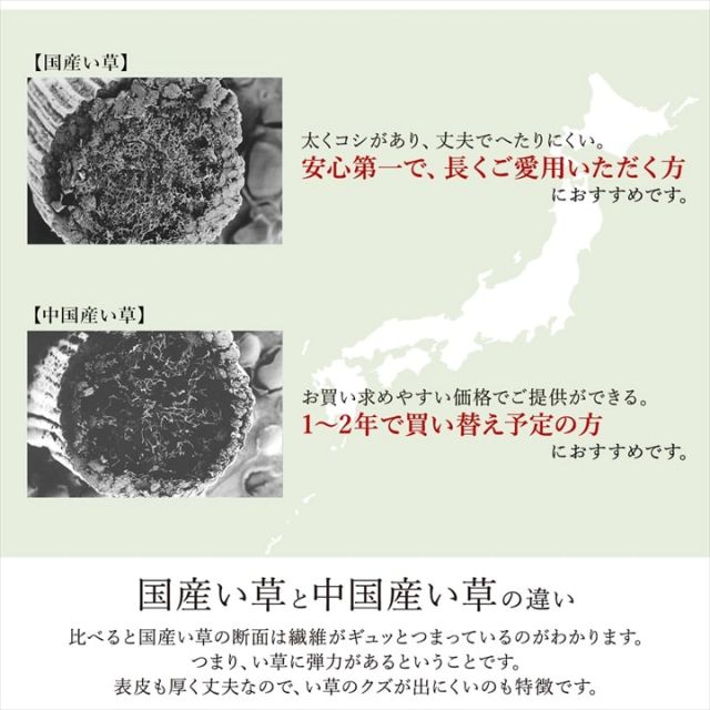 カーペット ござ 日本製 国産 敷詰 ラグ 敷物 ナチュラルスタイル い草 消臭 抗菌防臭 滑り止め 防炎 市松 江戸間2畳（約174×174cm）