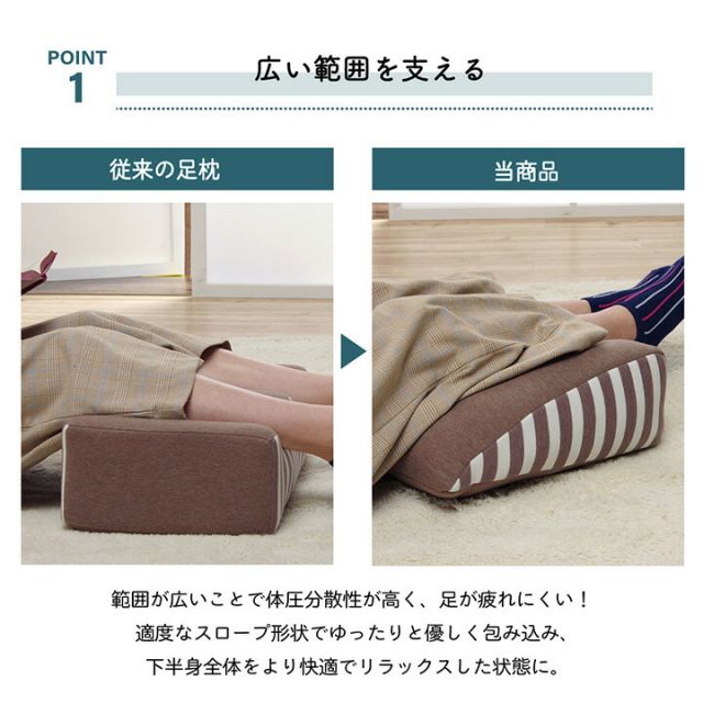 クッション 足枕 フットケア ふくらはぎ むくみ 疲れ 対策 睡眠 シンプル ウレタン 約45×35cm