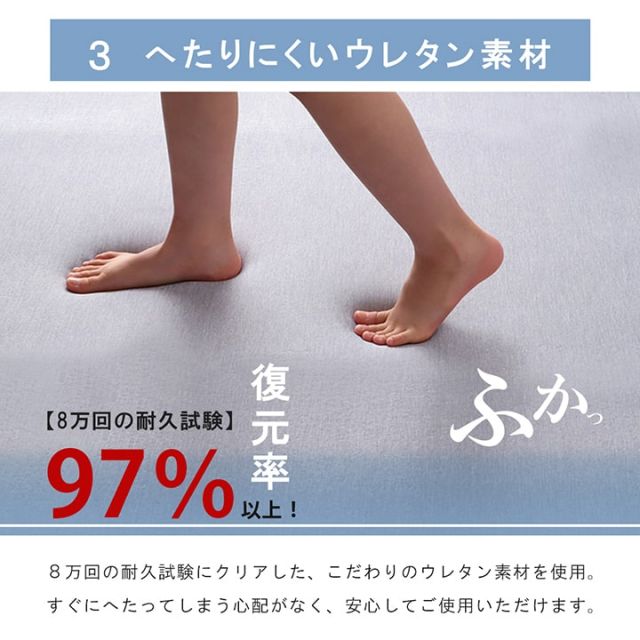 ラグ 長方形 冷たい 冷感 滑りにくい 防音 ボリューム 厚い へたりにくい シンプル 無地 約1畳 約90×180cm
