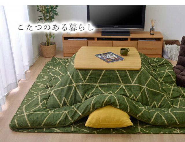こたつ布団 正方形 シンプル 幾何柄 掛け単品 約190×190cm