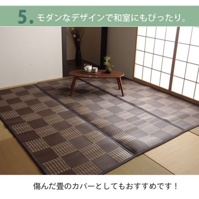 ラグ  PPカーペット 『Fウィード』 江戸間4.5畳（約261×261cm）