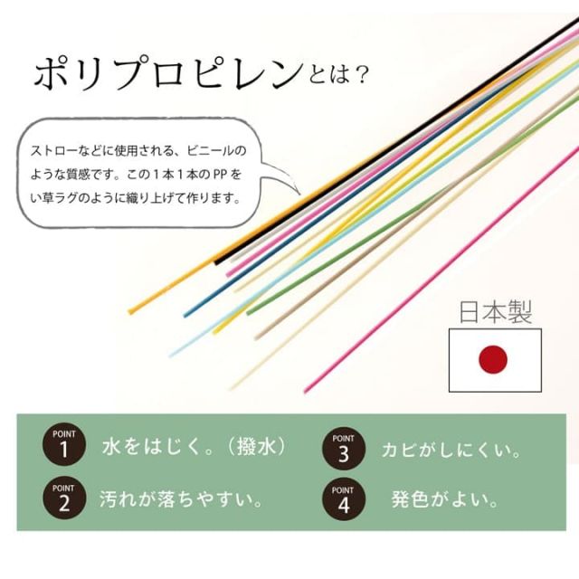 ラグ  PPカーペット 『Fウィード』 江戸間6畳（約261×352cm）