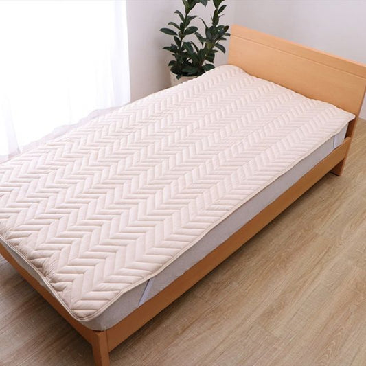 寝具 オールシーズン 快適睡眠 ベッドパッド 洗える 帝人 マイティトップ2 防ダニ 抗菌防臭 洗濯機OK 四隅ゴムバンド付き ズレにくい セミダブル 120×200cm