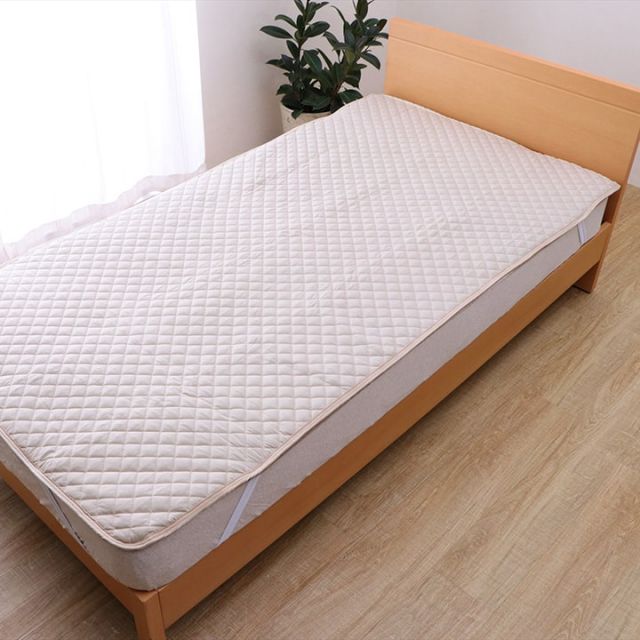 寝具 オールシーズン 快適睡眠 ベッドパッド 防水 ペット 洗える アレルプルーフ 抗菌 消臭 アレル物質吸着 洗濯機OK 四隅ゴムバンド付き ズレにくい シングル 100×200cm