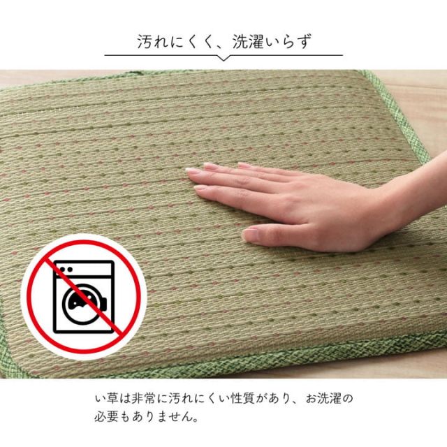 スーパSALE10倍＆4時間限定10％OFF クッション ひも付き い草 抗菌防臭 消臭 シンプル 小林製薬コバガード使用 約40×40cm