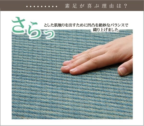 い草花ござ カーペット 『DXクルー』 江戸間2畳(約174×174cm) (裏:不織布)