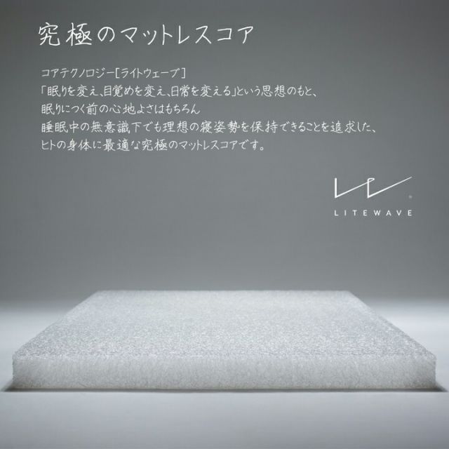 スーパSALE10倍＆4時間限定10％OFF 敷き布団 セミダブル 寝具 洗える 無地 『ライトウェーブマットレス』 約120×195cm