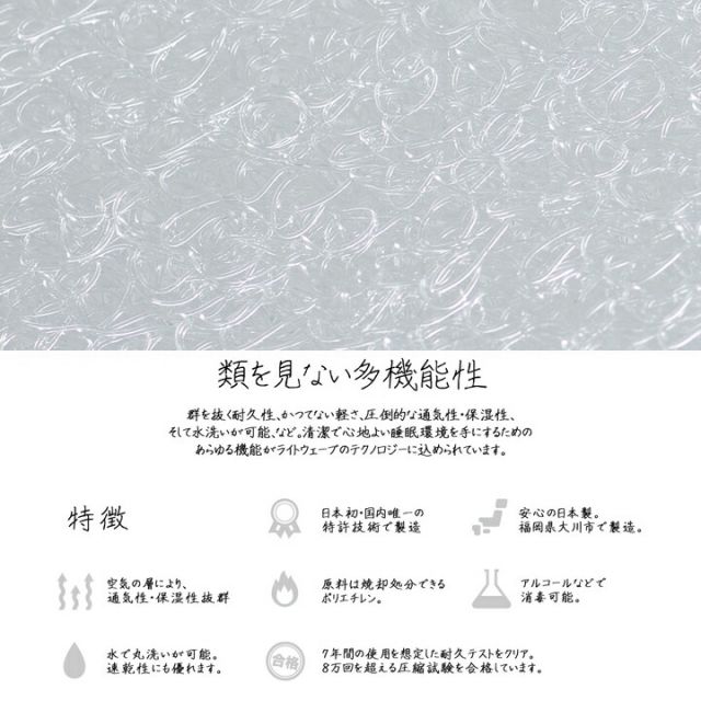 スーパSALE10倍＆4時間限定10％OFF 敷き布団 セミダブル 寝具 洗える 無地 『ライトウェーブマットレス』 約120×195cm