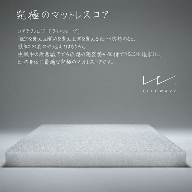 スーパSALE10倍＆4時間限定10％OFF 敷き布団 ダブル 寝具 洗える 無地 『ライトウェーブマットレス』 約140×195cm