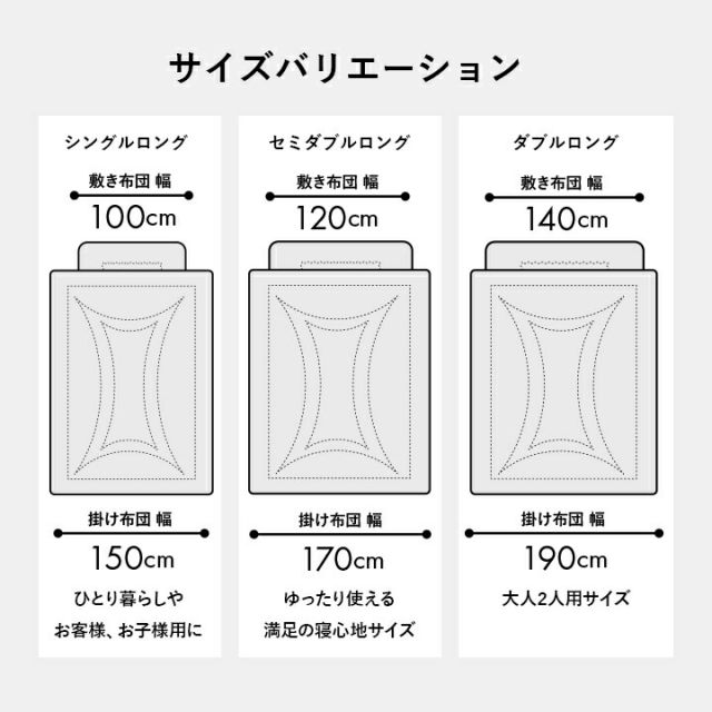 スーパSALE10倍＆4時間限定10％OFF 寝具 洗える 清潔 組布団 東レft綿 日本製 ダブルロング 掛け約190×210cm 敷き140×210cm イリス マルチブルー