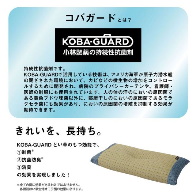 枕 まくら い草 消臭 ごろ寝 抗菌防臭 消臭 シンプル 小林製薬コバガード使用 約50×30cm