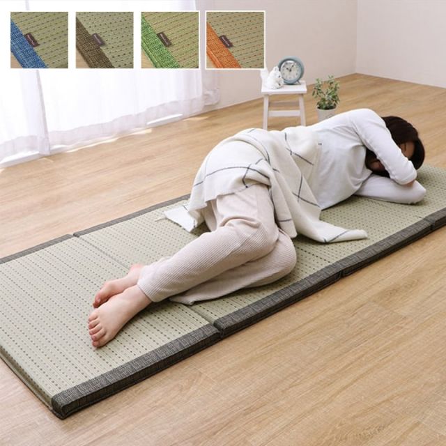 スーパSALE10倍＆4時間限定10％OFF マット くつろぎ お昼寝 収納便利 い草 抗菌防臭 消臭 シンプル 小林製薬コバガード使用 約80×180cm