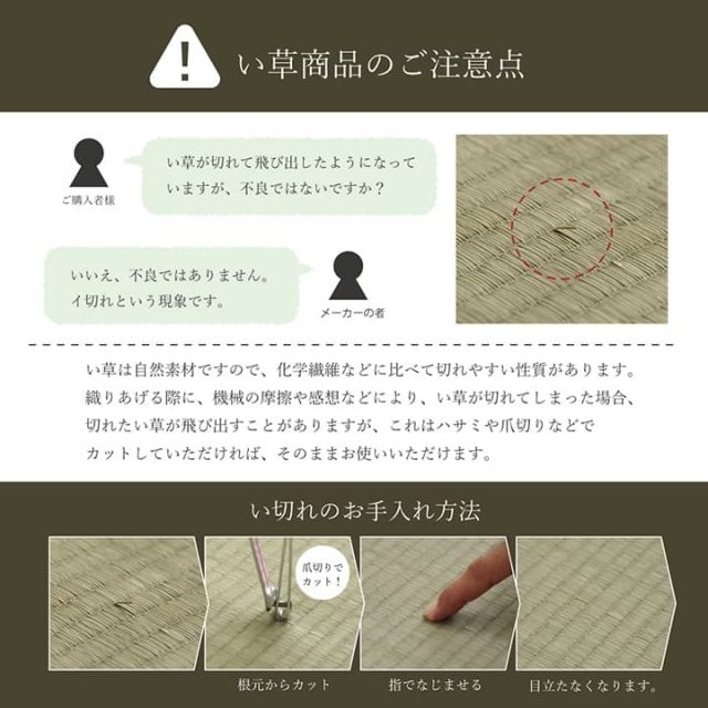 ラグ 国産 純国産 日本製 小林製薬 持続性抗菌剤 KOBA-GUARD 制菌 抗菌防臭  夏 い草 市松 モダン 滑り止め 不織布 約191×250cm