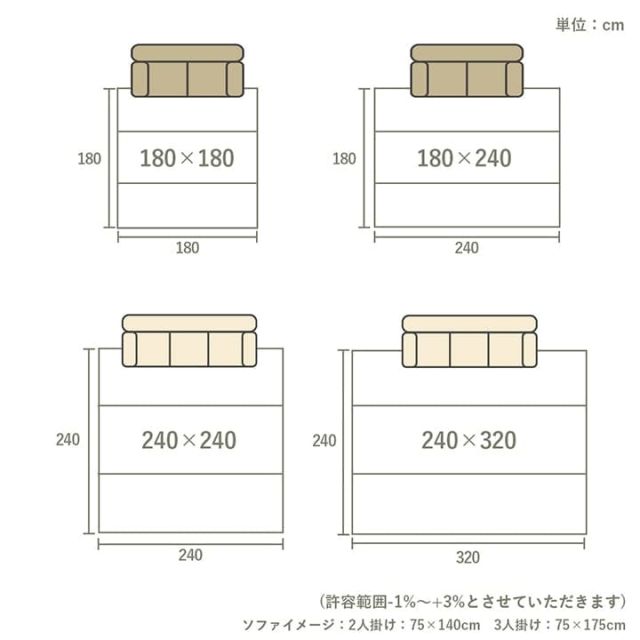 ラグ 正方形 い草 自然素材 シンプル ボーダー 裏面すべり止め付き 滑りにくい 抗菌防臭 約4.5畳 約240×240cm