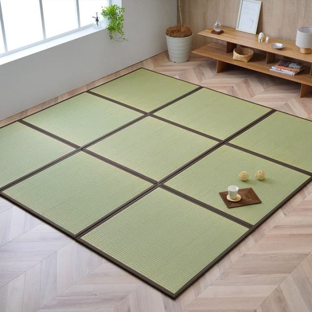 純国産 い草 日本製 置き畳 ユニット畳 簡単 和室 約82×164×1.7cm(3枚1セット) 軽量 ジョイント付き