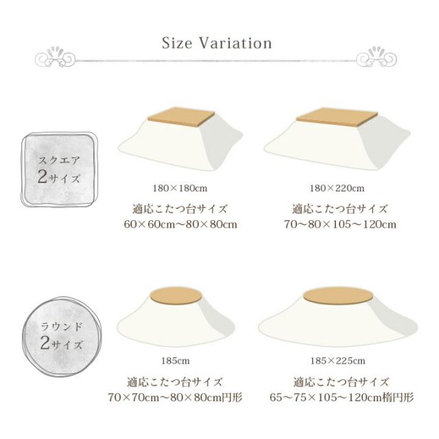 スーパSALE10倍＆4時間限定10％OFF こたつ布団 楕円形 こたつ掛布団 こたつ掛け毛布 洗える おしゃれ かわいい コタツ布団 白 フェイクファー フランネル 省エネ 韓国インテリア 海外風 新生活 北欧 姫系 ふわふわ アイボリー 約185×225cm楕円