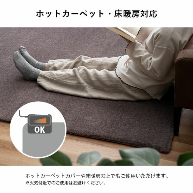 ラグ おしゃれ 長方形 小さい ふわふわ 冬 フェイクファー 無地 ココアブラウン 約90×180cm