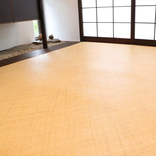籐 敷 ラグ カーペット 自然素材 アジアン ラタン ひんやり 冷感 リゾート お手入れ簡単 丈夫 耐久性 汚れにくい ハンドメイド インドネシア産 あじろ織り 本間4.5畳 約286×286cm