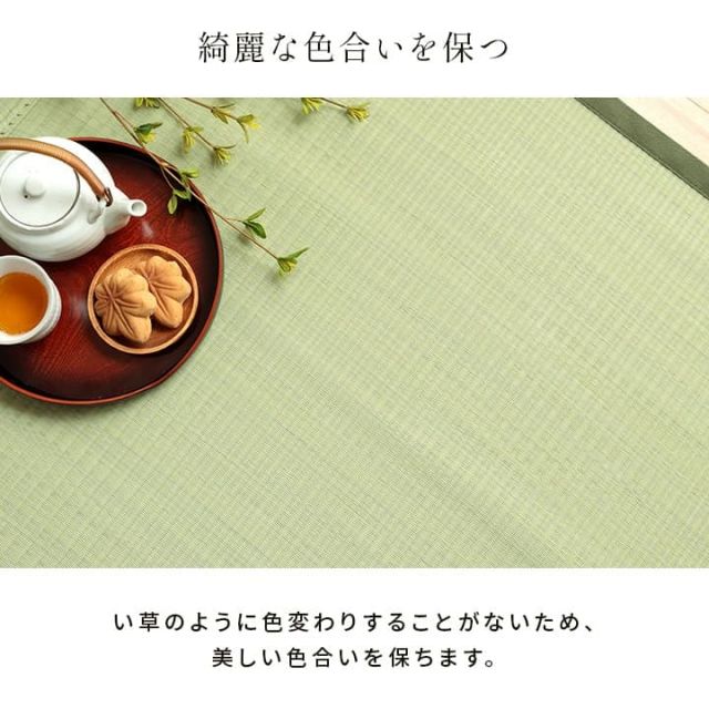 洗える ござ 日本製 国産 カーペット 丈夫 除菌スプレー対応 敷詰 ラグ 敷物 ペット 無地 江戸間1畳（約87×174cm）