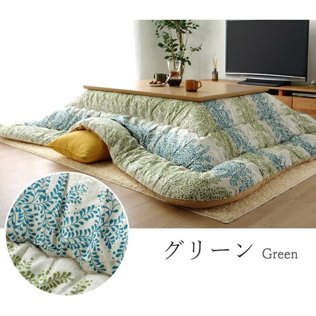 こたつ布団 長方形大 国産 花柄 掛け単品 約205×385cm