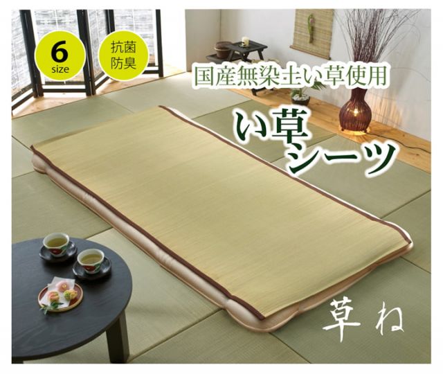 スーパSALE10倍＆4時間限定10％OFF 純国産 い草敷きパット 『草ね 汗取りP』 シングル 約88×200cm