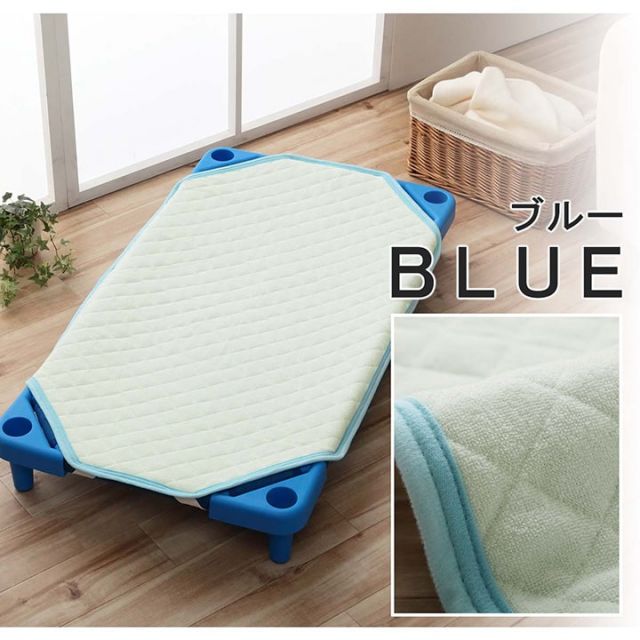 寝具 敷きパッド お昼寝 コット専用  保育園 キッズ ジュニア 綿100％ 四隅ゴムバンド付き ズレない 洗える 洗濯機丸洗い 優しいタオル地 58×101cm