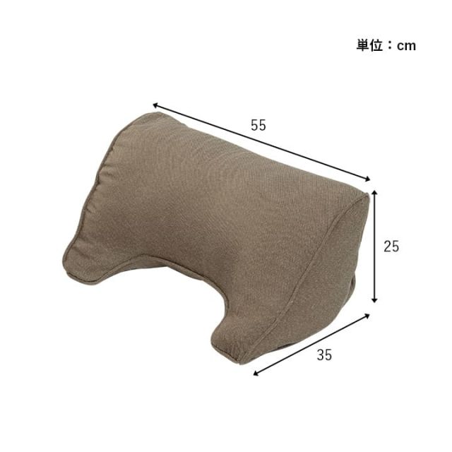 クッション よりかかる セアテ くつろぐ 無地 国産 約55×35cm