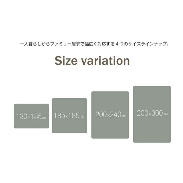 ラグ 滑りにくい 暖かい 保温 蓄熱 断熱 アルミ 無地 約185×185cm ホットカーペット対応