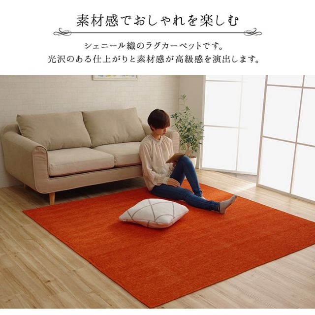 ラグ 長方形 洗える 撥水 無地 シンプル 滑りにくい コンパクト 約90×185cm