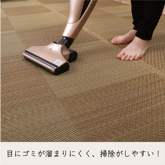 カーペット ござ 日本製 国産 敷詰 ラグ 敷物 ナチュラルスタイル い草 消臭 抗菌防臭 防炎 市松 江戸間2畳（約174×174cm）