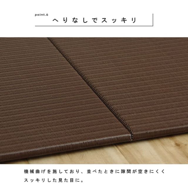 日本製 水拭きできる ポリプロピレン 置き畳 ユニット畳 シンプル 約70×70cm 単品