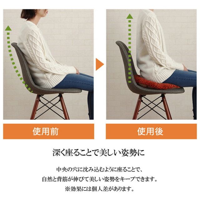 スーパSALE10倍＆4時間限定10％OFF クッション 穴あき 円座 無地 シンプル 約40cmR