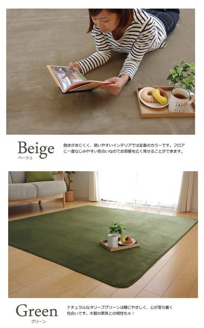 ラグ カーペット だ円 洗える 抗菌 防臭 無地 『ピオニー』 約100×140cm楕円 （ホットカーペット対応）