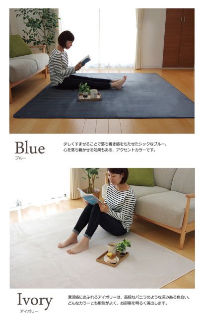 ラグ カーペット 4畳 洗える 抗菌 防臭 無地 『ピオニー』 約200×300cm （ホットカーペット対応）