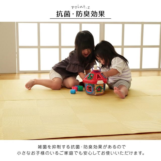 ラグ 洗える カーペット 日本製 国産 抗菌 防臭 消臭 アウトドア レジャー 敷物 和室 シンプル 江戸間2畳(約174×174cm)