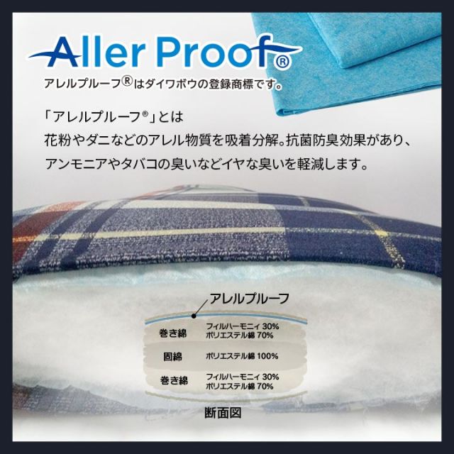 スーパSALE10倍＆4時間限定10％OFF 寝具 洗える 抗菌防臭 防ダニ 消臭 敷き布団 東洋紡フィルハーモニー アレル物質を吸着分解 カバー付き 日本製 ダブルロング ソフィア約140×210cm
