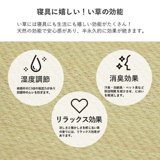 寝具 マット マットレス い草 コンパクト 調湿効果 抗菌防臭 グリーン 90×200cm