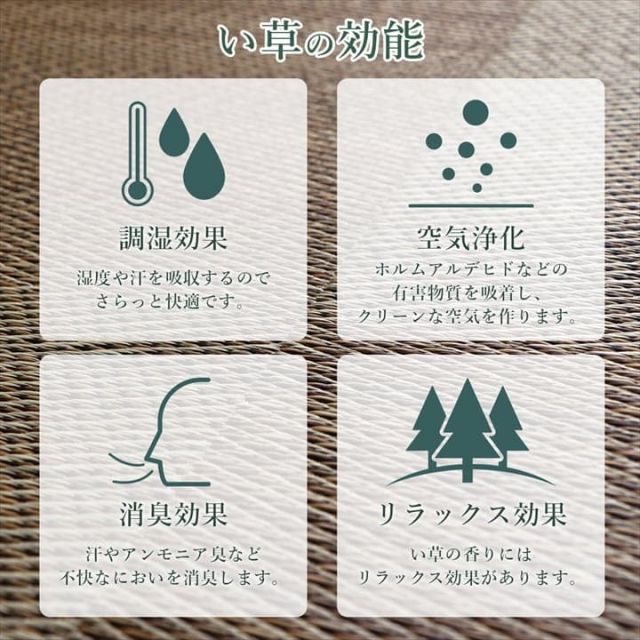 置き畳 ユニット畳 システム畳 国産 日本製 ナチュラルスタイル い草 消臭 抗菌防臭 市松 約82×82×2.3cm 単品