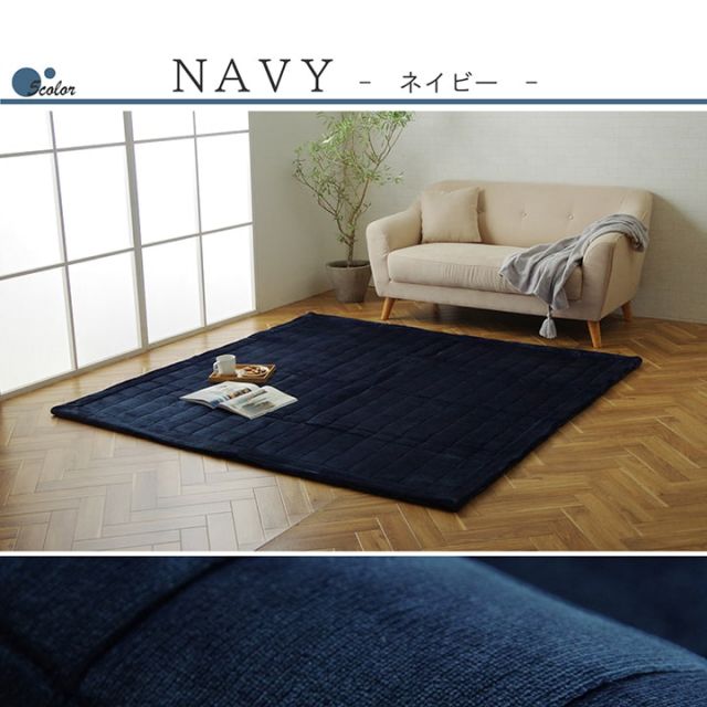 ラグ 正方形  手洗い なめらか 滑りにくい加工 ふっくら 約2畳 約185×185cm