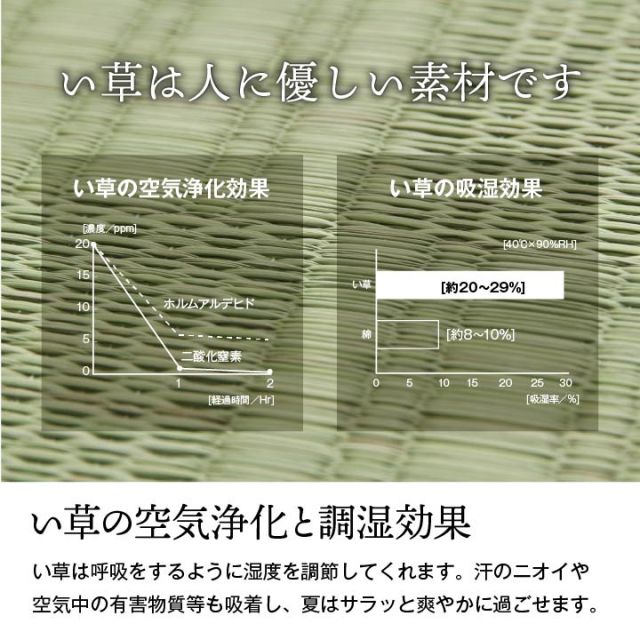 純国産 い草 上敷き カーペット 格子柄 江戸間3畳(約174×261cm）