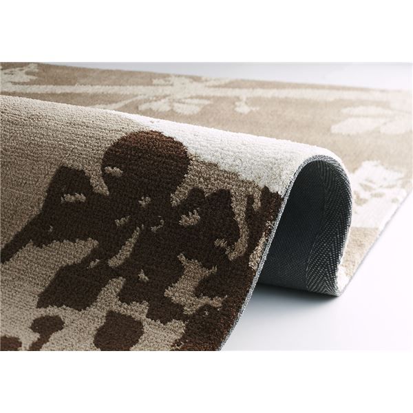 ラグマット/絨毯 GROVE RUG 140cm×200cm ブラウン 長方形 『NEXTHOME』 〔リビング ダイニング〕代引NG