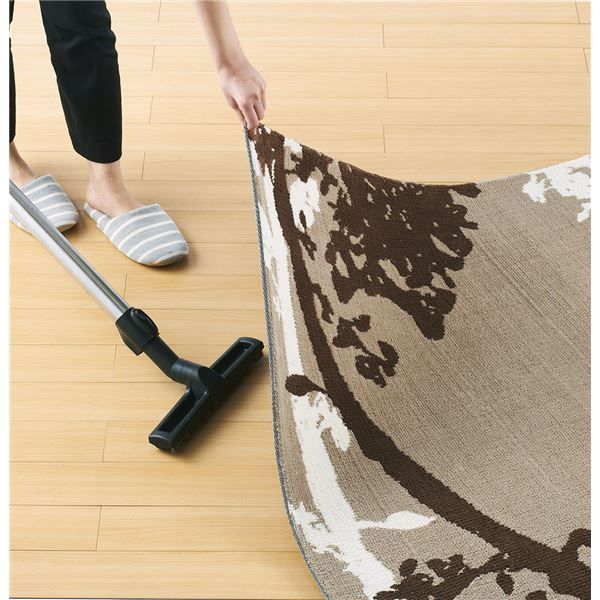 ラグマット/絨毯 GROVE RUG 140cm×200cm ブラウン 長方形 『NEXTHOME』 〔リビング ダイニング〕代引NG