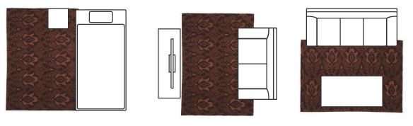 ラグマット/絨毯 BOUQUET RUG 140cm×200cm ブラウン 長方形 『NEXTHOME』 〔リビング ダイニング〕代引NG